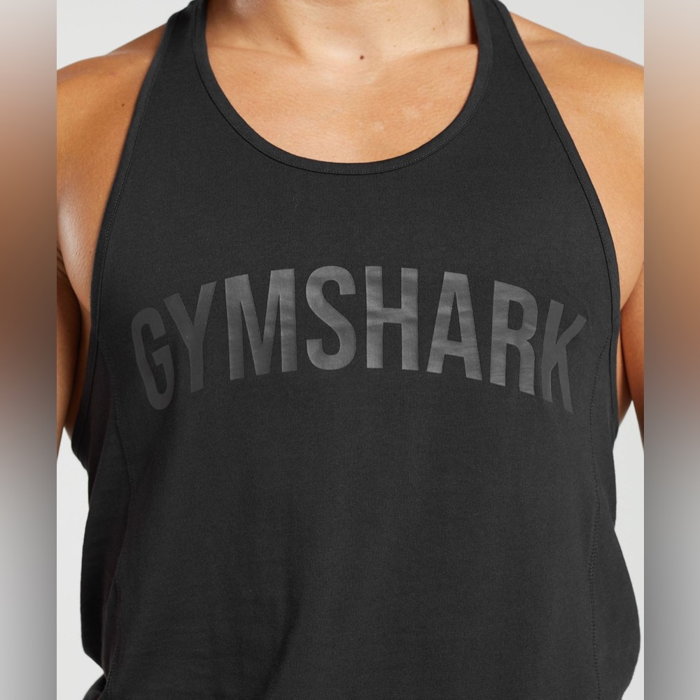 Gymshark Black Men's Sleeveless Logo Tank